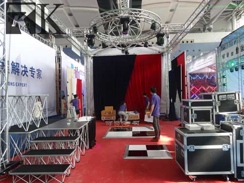trade show booths with pipe and drape systems