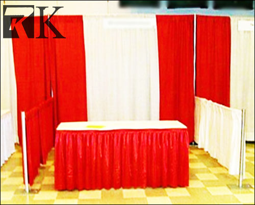 standard trade show booth pipe and drape