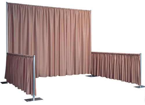 exhibit booth pipe and drape