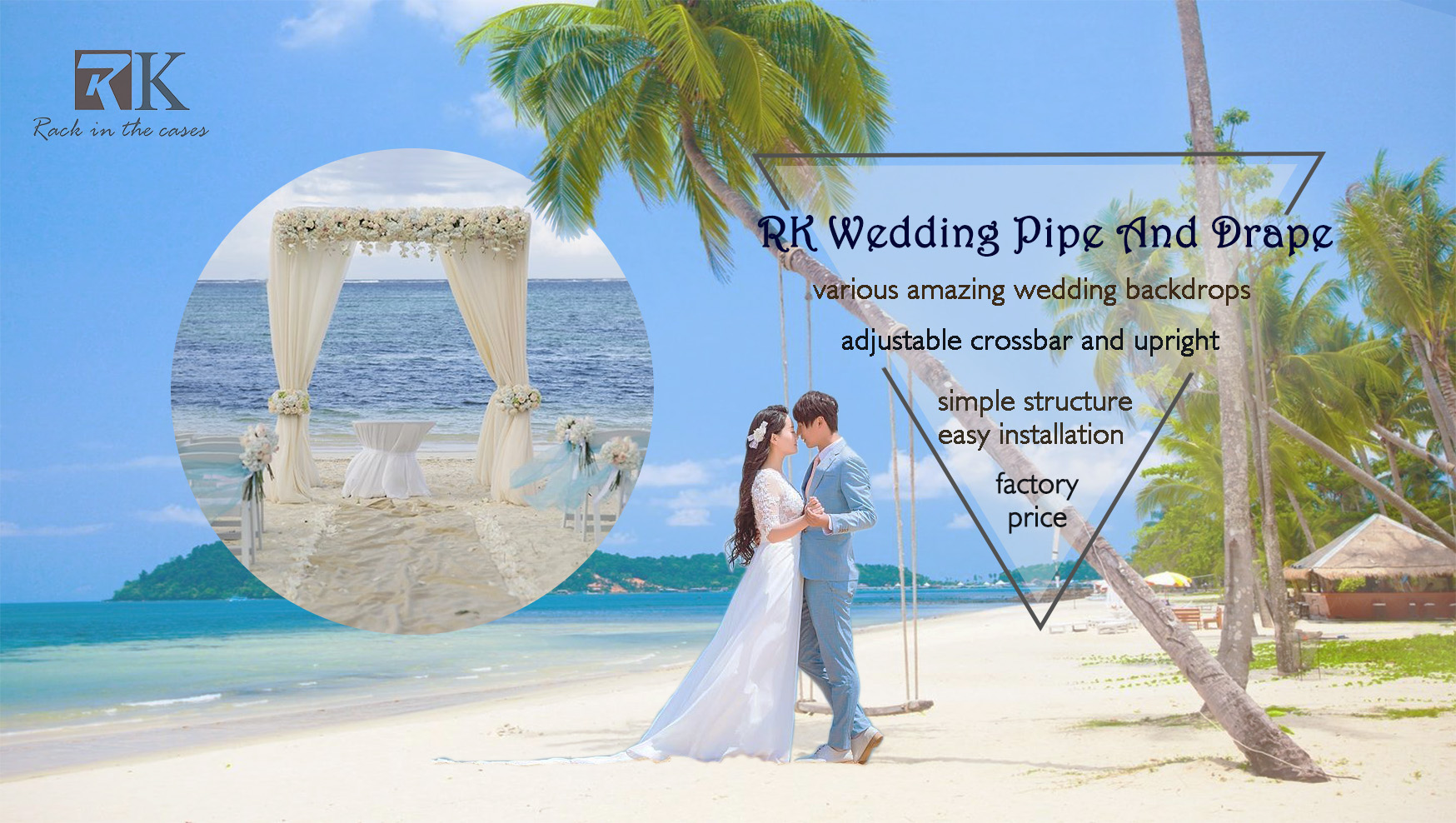 pipe and drape wedding backdrop